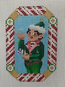 Christmas: Boy Elf Candy Cane Ornament
