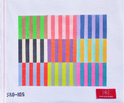 Color Block Stripes Clutch