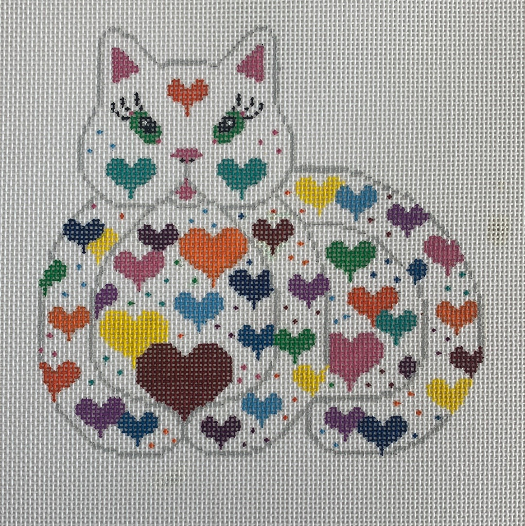 Cat: Reclining Happy Hearts Kitty