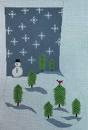 Stocking - Snowman with Trees - toe right