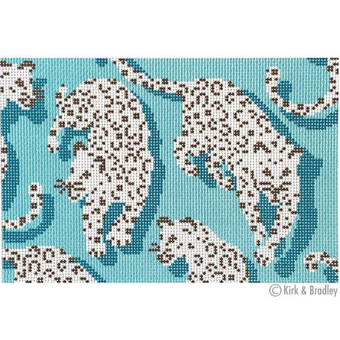 Leopard Clutch - Blue