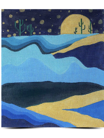 Moonset Desert