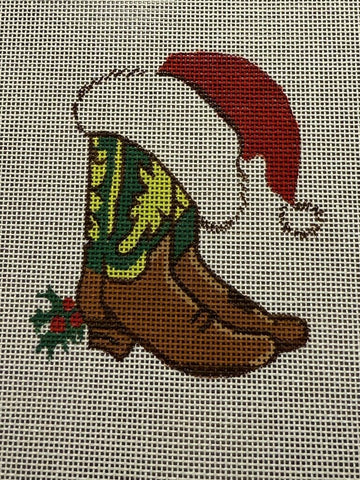 Boots with Santa Hat