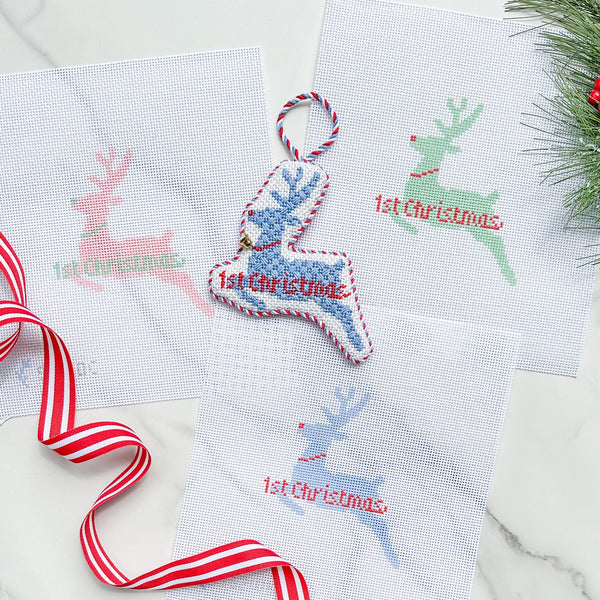First Christmas Reindeer -Pink