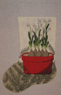 Stocking - Paper White in Terra Cotta