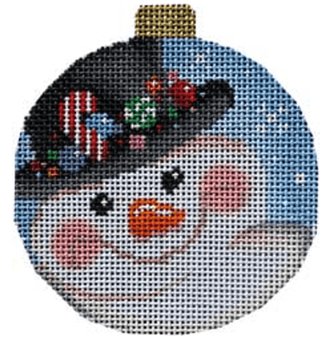 Round Ornament - Top Hat Snowman