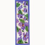 Bookmark: Violets in Ivory