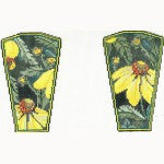 Scissor Case: Yellow Echinacea Scissor Case