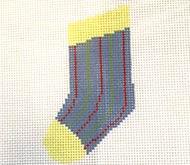 Vertical Stripes Mini Sock - Family Arts Needlework Shop