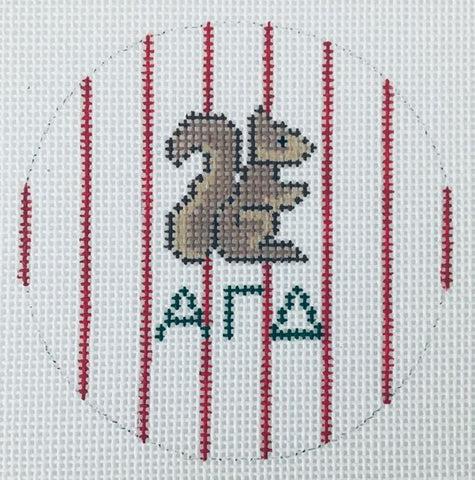 Sorority Round with Mascot-Alpha Gamma Delta