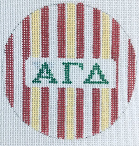 Sorority Round with Stripes-Alpha Gamma Delta