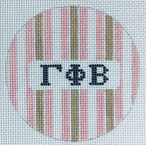 Sorority Round with Stripes-Gamma Phi Beta