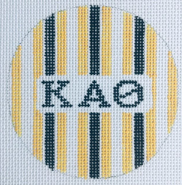 Sorority Round with Stripes-Kappa Alpha Theta
