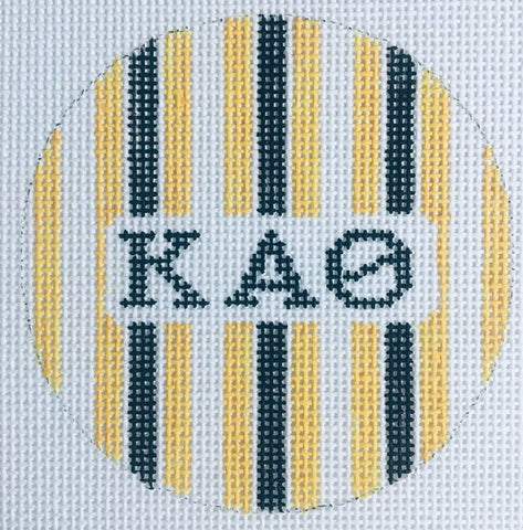 Sorority Round with Stripes-Kappa Alpha Theta