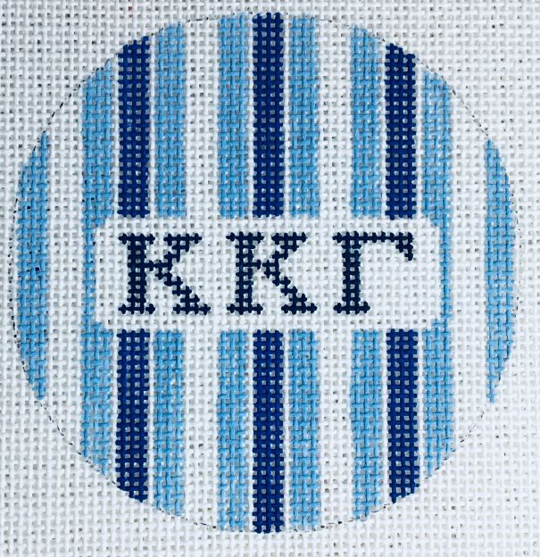 Sorority Round with Stripes-Kappa Kappa Gamma