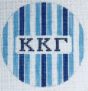 Sorority Round with Stripes-Kappa Kappa Gamma
