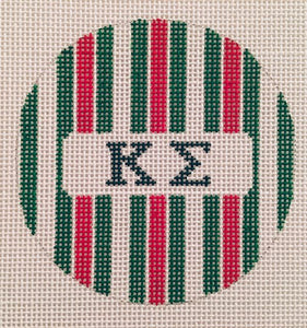 Fraternity Round with Stripes-Kappa Sigma