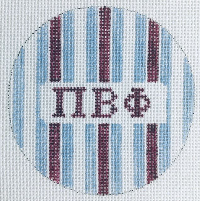 Sorority Round with Stripes-Pi Beta Phi