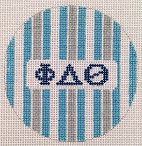 Fraternity Round with Stripes-Phi Delta Theta