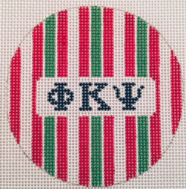 Fraternity Round with Stripes-Phi Kappa Psi
