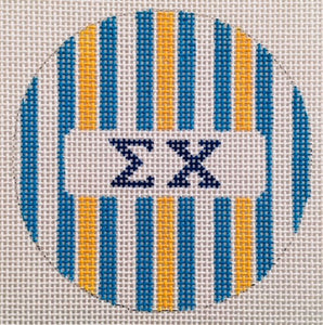 Fraternity Round with Stripes-Sigma Chi