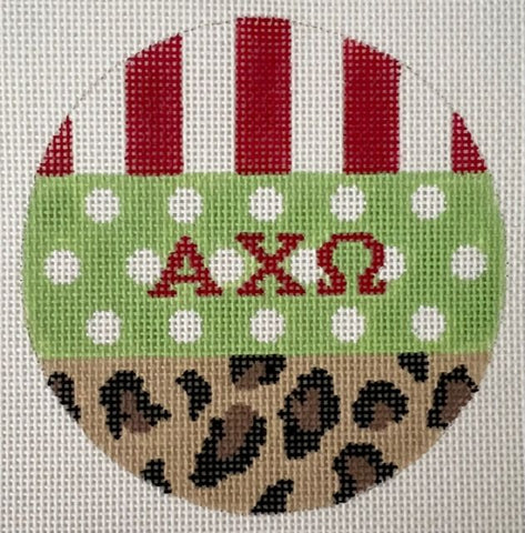 Sorority Round Multi Pattern-Alpha Chi Omega