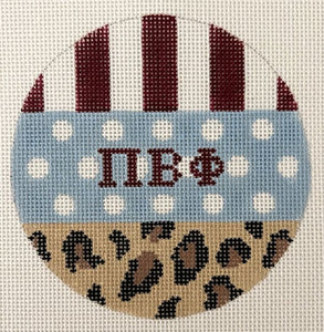 Sorority Round Multi Pattern-Pi Beta Phi