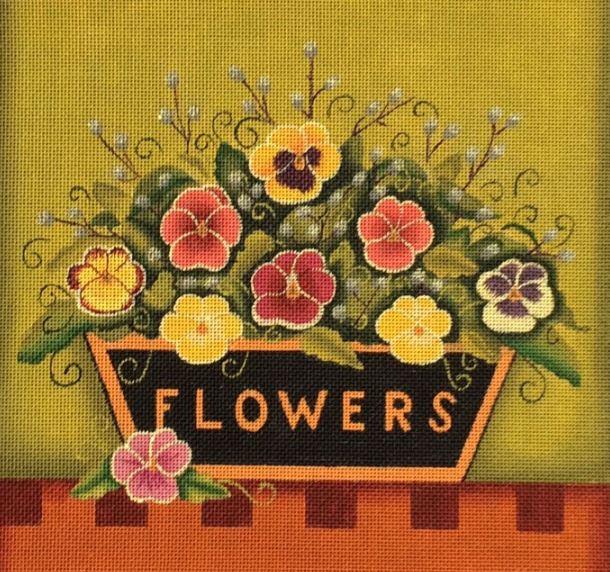 Pansies @Karen Cruden - Family Arts Needlework Shop