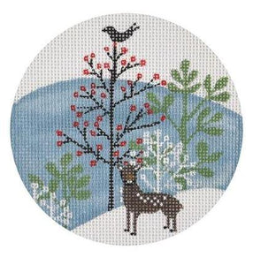 Winter Deer and Bird - Family Arts Needlework Shop