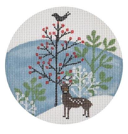 Winter Deer and Bird - Family Arts Needlework Shop
