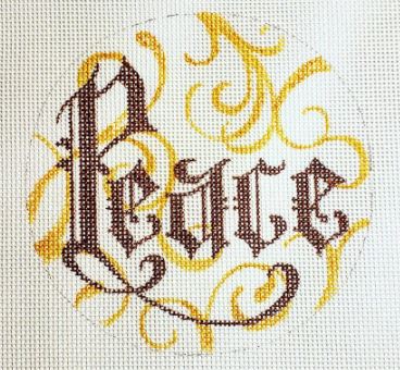 Word Ornament-Peace