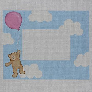 Flying High Teddy Plaque/Frame Pink  - Family Arts Needlework Shop