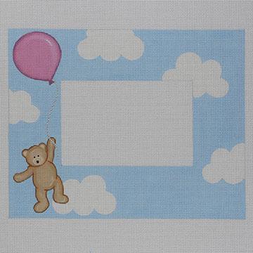 Flying High Teddy Plaque/Frame Pink  - Family Arts Needlework Shop