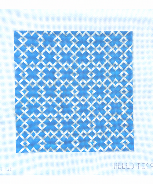 Blue & White Geometric Pillow