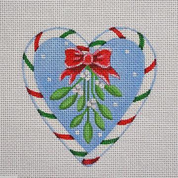 Candy Cane Heart, Mistletoe - Family Arts Needlework Shop