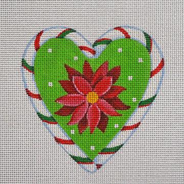 Candy Cane Heart, Pointsettia - Family Arts Needlework Shop