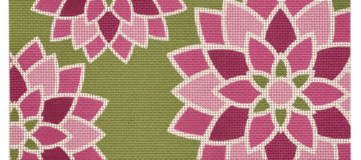 Pink Graphic Flower Clutch
