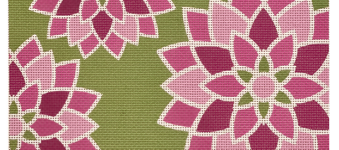 Pink Graphic Flower Clutch