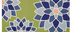 Blue Graphic Flower Clutch