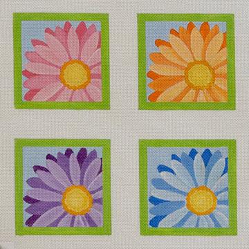 Crazy Daisy Coasters, Square - Family Arts Needlework Shop