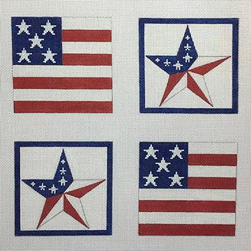 Patriotic Coasters - Family Arts Needlework Shop