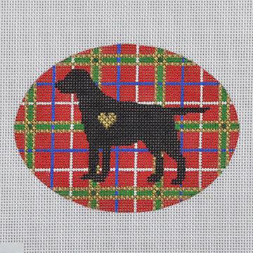 Plaid Silhouette Labrador - Family Arts Needlework Shop