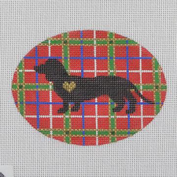 Plaid Silhouette Dachshund - Family Arts Needlework Shop