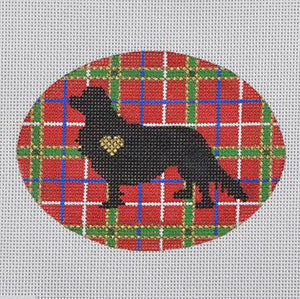 Plaid Silhouette Cavalier - Family Arts Needlework Shop