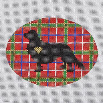 Plaid Silhouette Cavalier - Family Arts Needlework Shop