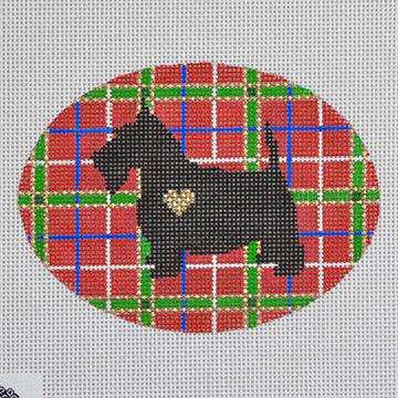 Plaid Silhouette Scotty - Family Arts Needlework Shop
