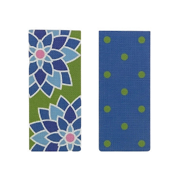 Eyeglass Case: Graphic Flower, blue