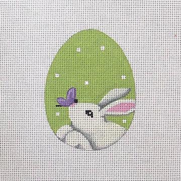 Butterfly Bunny Flat Egg - Family Arts Needlework Shop