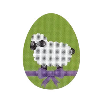 Flat Egg: Lamb with Purple Bow
