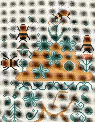 Bees In Her Bonnet ©Carriage House Samplings - Family Arts Needlework Shop